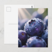 Verse Blauwe Bosbessen Close Up Briefkaart (Voorkant / Achterkant)