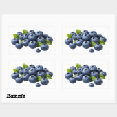 Verse Blauwe Bosbessen met Bladeren Sticker (Vel)