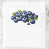 Verse Blauwe Bosbessen met Bladeren Sticker (Tas)