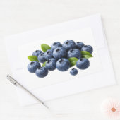 Verse Blauwe Bosbessen met Bladeren Sticker (Envelop)