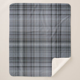 Verse Blauwe Bosbessen Navy Blauwe Schotse Ruit Sherpa Deken