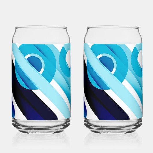 Verse Blauwe Moden Stijl Set Blikvorm Glas (Voorkant)