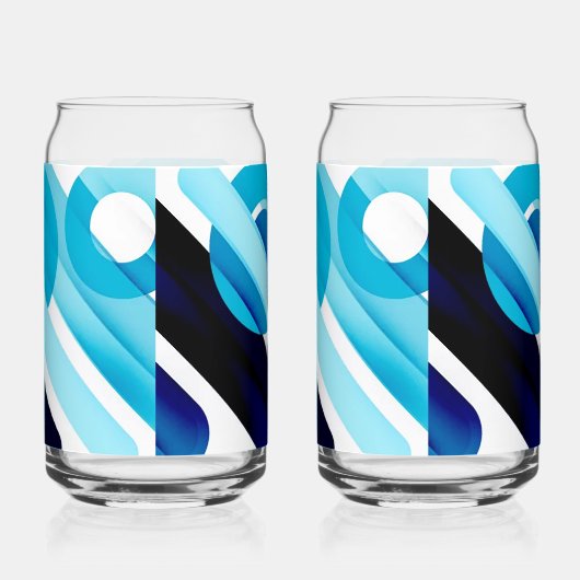 Verse Blauwe Moden Stijl Set Blikvorm Glas (Rechts)