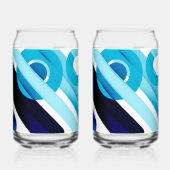 Verse Blauwe Moden Stijl Set Blikvorm Glas (Achterkant)