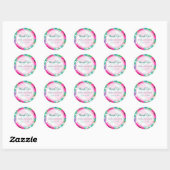 Verse Bloemen Baby shower Favor Sticker (Vel)