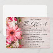 Verse Bloemen Bloemstukken Het is Officieel Trouwe Kaart (Voorkant / Achterkant)