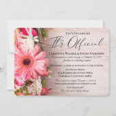 Verse Bloemen Bloemstukken Het is Officieel Trouwe Kaart (Voorkant)