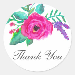 Verse Bloemen Bruiloft Dank u Stickers