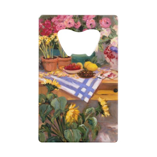 Verse bloemen I Creditkaart Flessenopener (Achterkant)