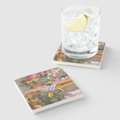 Verse bloemen I Stenen Onderzetter (Zijkant)