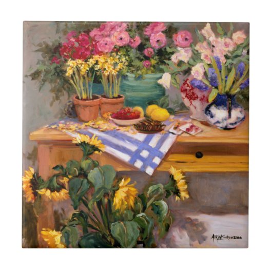 Verse bloemen I Tegeltje (Voorkant)