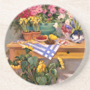 Verse bloemen I Zandsteen Onderzetter