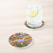 Verse bloemen I Zandsteen Onderzetter (Zijkant)