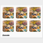 Verse bloemen II Vierkante Sticker (Vel)