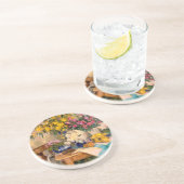 Verse bloemen II Zandsteen Onderzetter (Zijkant)