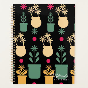 Verse bloemen Kleurrijke botanische naam planner
