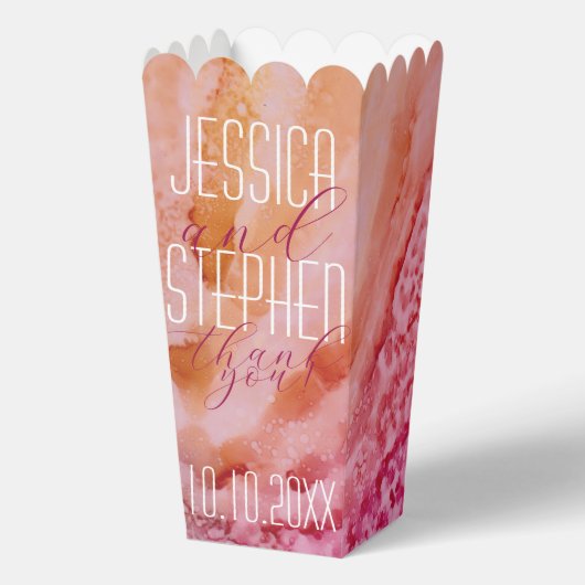 Verse bloemen om gunstdozen te omlijsten bedankdoosjes (Voorkant)