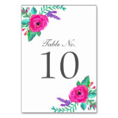 Verse Bloemen Tafelnummer Kaarten (Achterkant)