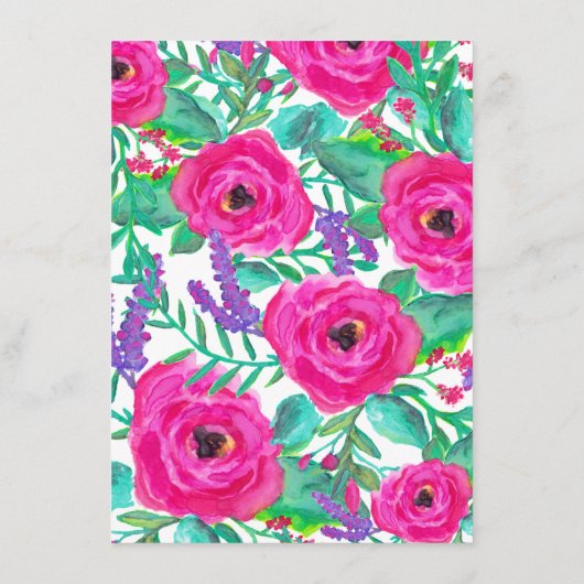 Verse Bloemen Trouwtussenvoegsel Kaart (Achterkant)