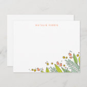 Verse Bloementuin Gepersonaliseerde briefpapier Ka Kaart (Voorkant / Achterkant)