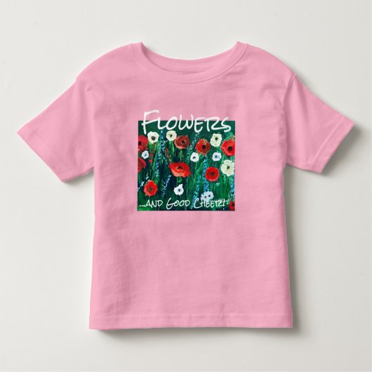 Verse bloemenveld Acryl voor haar. Klaproos Kinder Shirts (Voorkant)