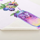 Verse Blueberry Drink Sherpa Deken Aangepaste teks (3/4)