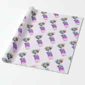 Verse Blueberry Drink Wrapping Paper Cadeaupapier (Uitgerold)