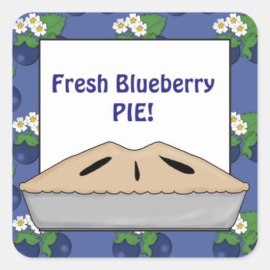 Verse Blueberry taart leveranciers sticker (Voorkant)