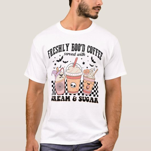 Verse boe’d koffie geserveerd met gillen en suiker t-shirt (Voorkant)