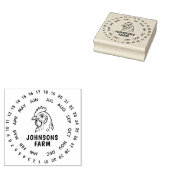 Verse Boerderij Eieren Doos Datum Wiel Rubberstempel (Gestempeld)