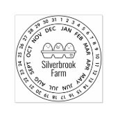 Verse Boerderij Eieren Doos Datum Wiel Zelfinktende Stempel (Design)