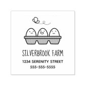 Verse Boerderij Eieren Karton Adres 2 Zelfinktende Stempel (Design)
