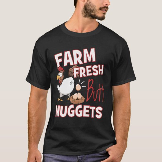 Verse Boerderij Kippenbillen Kippenliefde T-shirt (Voorkant)