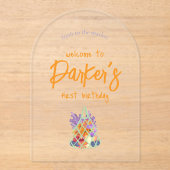 Verse Boeren Markt Baby eerste verjaardag Acryl Uitnodigingen (Voorkant)