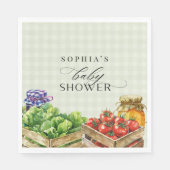 Verse boeren verkopen lokaal geteeld Baby shower Servet (Voorkant)