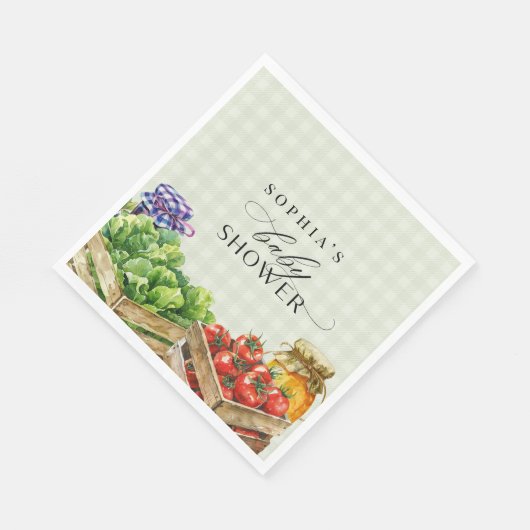 Verse boeren verkopen lokaal geteeld Baby shower Servet (Hoek)