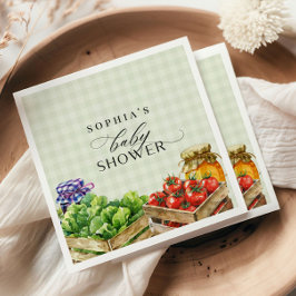 Verse boeren verkopen lokaal geteeld Baby shower Servet