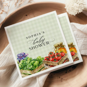 Verse boeren verkopen lokaal geteeld Baby shower Servet