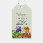 Verse Boerenmarkt Lokale Baby Shower Cadeaulabel (Voorkant)