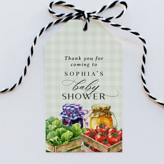 Verse Boerenmarkt Lokale Baby Shower Cadeaulabel