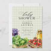 Verse Boerenmarkt Lokale Baby Shower Kaart (Voorkant)