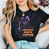 Verse Boo'd Halloween Koffieliefhebber Moka Pot T-shirt