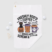 Verse Boo'd Koffie Halloween Golfhanddoek (Insitu)