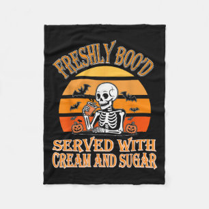 Verse Boo'd Koffie Skelet Halloween Funny Soky Fleece Deken