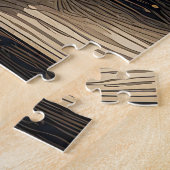 Verse bos selderij op hout legpuzzel (Zijkant)