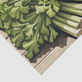 Verse bos selderij op hout tissuepapier (Detail)
