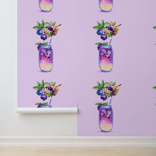 Verse bosbessen Drink Behang (Applicatie)