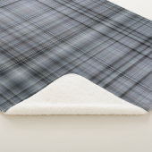 Verse bosbessen Navy Blue Plaid Sherpa Deken (3/4)