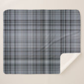 Verse bosbessen Navy Blue Plaid Sherpa Deken (Voorkant (horizontaal))