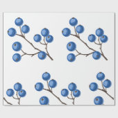 Verse bosbessen op een aftakkingspapier cadeaupapier (Vlak)